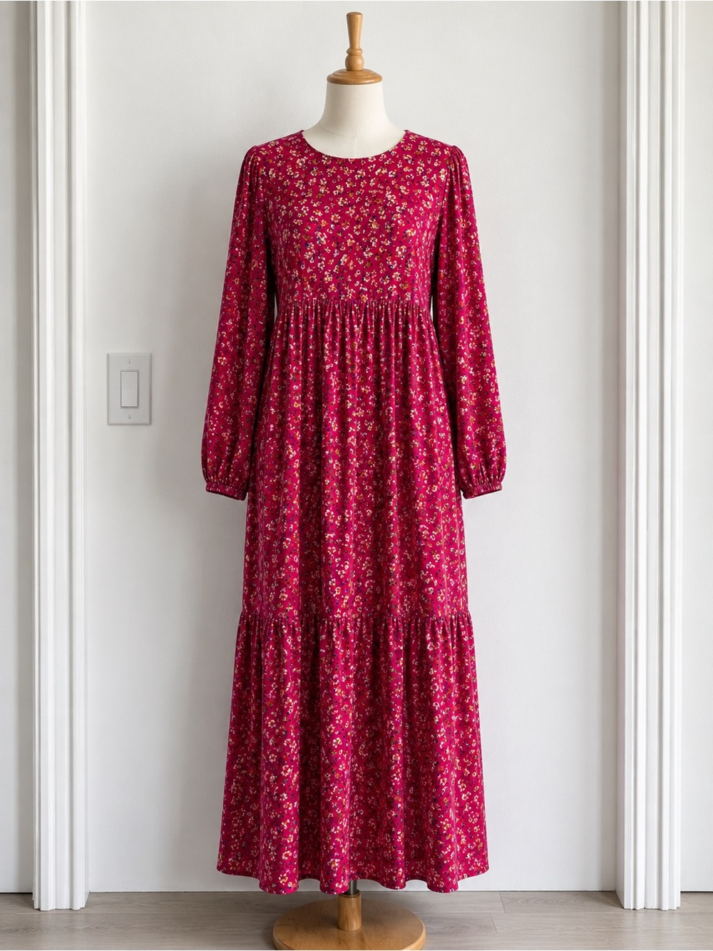 Forever New Raspberry Floral Maxi Dress